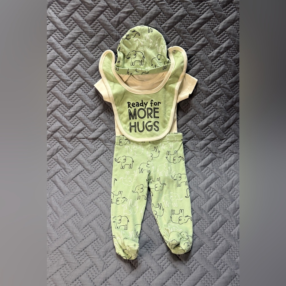 Koala Kids Cream Infant Apparel - Matching Set